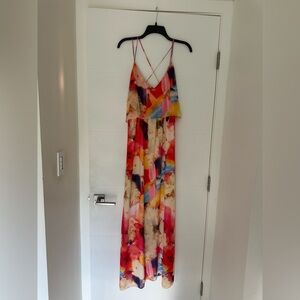 H&M watercolor maxi dress (WORN ONCE)